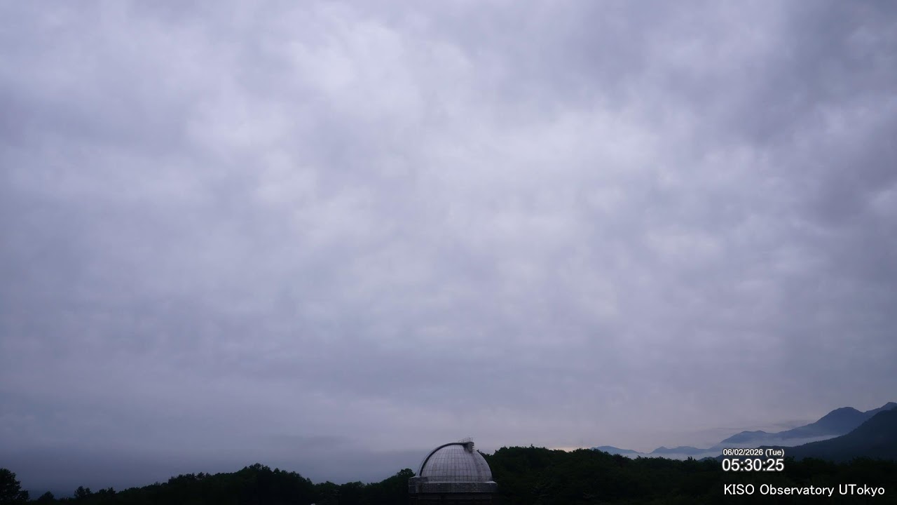 Live webcam view of Cupula del Observatorio de Kiso y estrellas