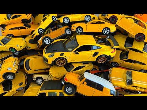 Yellow Collection Cars Diecast: Showcasing Diecast Cars