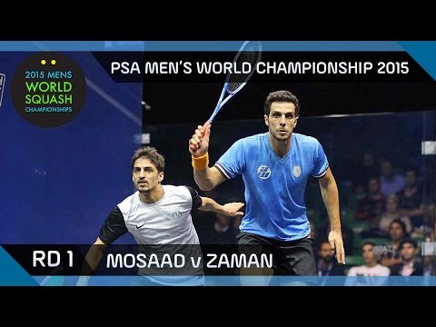 Squash: 2015 PSA Men's World Championship Rd 1 Highlights: Mosaad v Zaman