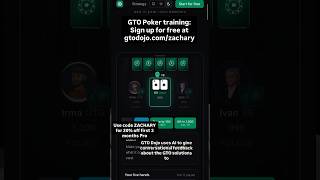 GTO poker training app: sign up for free #pokerstrategy #gtopoker