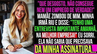 Meus pais me chamaram de inútil — então minha irmã precisou da minha assinatura para ser contratada