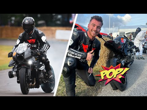 DRIFTING a 400bhp Motorcycle at Good Wood Festival of Speed