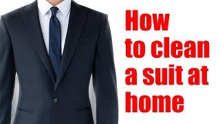 How to clean a suit at home