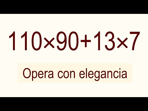 OPERACIÓN ARITMÉTICA COMBINADA USANDO PROPIEDADES. Matemáticas Básicas
