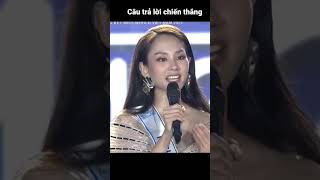 Mai Phương trả lời ứng xử bằng tiếng Anh xuất sắc đăng quang Miss world Việt Nam #shorts