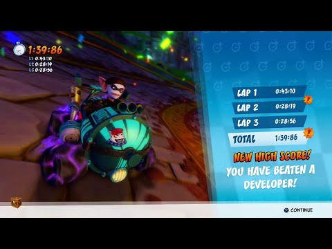CTR Nitro Fueled - Developer Time Trial #26: Tiny Temple (1:39:86)