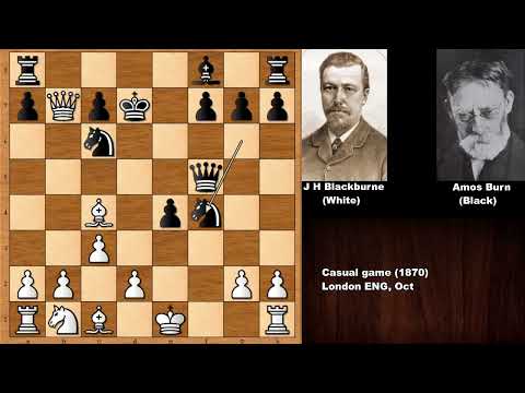 Joseph Henry Blackburne vs Amos Burn - London (1870)