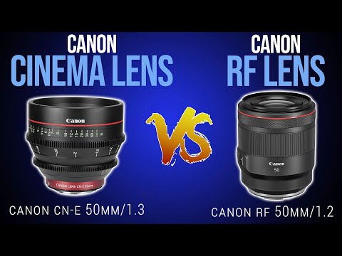 Canon CINE GLASS vs Canon RF:  Canon CN-E 50mm vs Canon 50mm/f1.2
