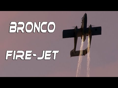 4K UHD  Bronco OV-10  With  Pyrotechnics .
