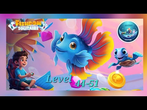 Fish Dom  Solitaire ( Level 44-51 ) Mobo_Mathu_Gaming 🐡🃏♠️♦️
