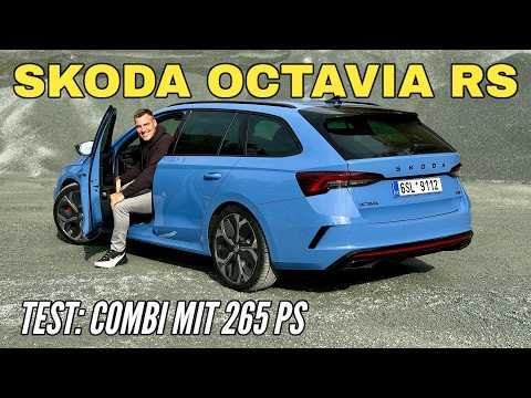 SKODA OCTAVIA RS 2025: 🩵 Neue Farbe 🩵 zum Facelift | Benziner mit 265 PS im Test | Preis