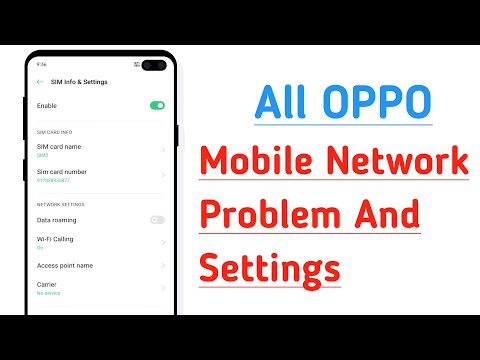 All OPPO Mobile Network Problem Solve And Network Setting