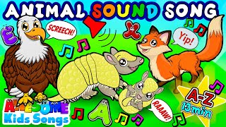 ABC Animal Sounds Song – A to Z! Real Noises & 2 Animals per Letter | #AwesomeKidsSongs