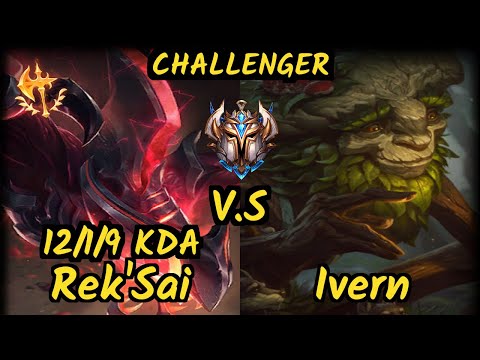 Kirei (REK'SAI) vs IVERN - 12/1/9 KDA JUNGLE CHALLENGER GAMEPLAY - EUW
