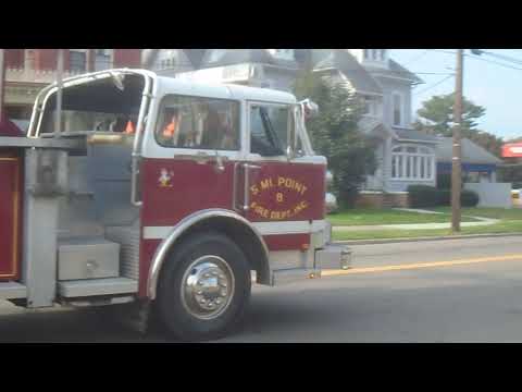 Five Mile Point Fire Company Ladder 59 Lining up for Columbus Parrade