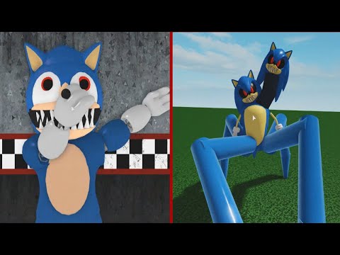 SONIC ANIMATRONICS VS NEW  BOSS SONIC EXE JUMPSCARE! Roblox Piggy FANGAME
