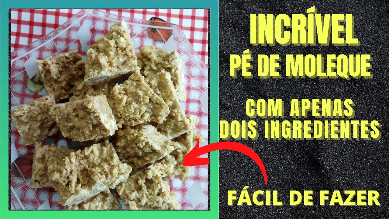 PÉ DE MOLEQUE CASEIRO-DE DAR ÁGUA NA BOCA- você nunca experimentou essa delícia / receitas tia Mara