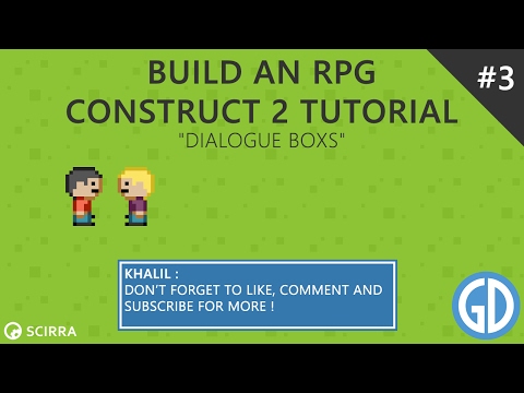 3. Build an RPG - Dialogue Boxs (Construct 2 Tutorial)
