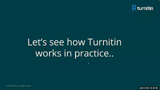 Turnitin Originality Check Workshop - March 2023