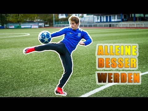 ALLEINE ein BESSERER FUSSBALLER WERDEN - Fussball Training alleine