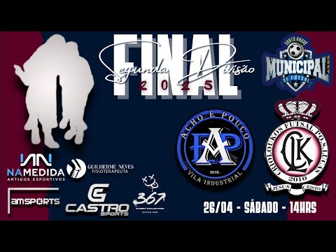 GRANDE FINAL MUNICIPAL DE SANTO ANDRÉ - (ACHO É POUCO X CRIOLOKOS) - FUTSAL 2025 - SEGUNDA DIVISÃO