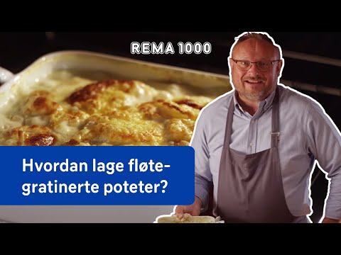 , title : 'Hvordan lage fløtegratinerte poteter? | Oppskrifter fra Bent Stiansen | REMA 1000'