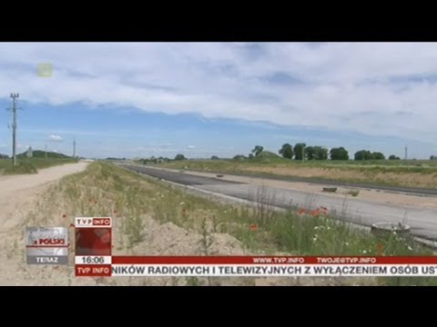Opóźniona budowa autostrady A1 (Raport z Polski TVP Info, 14.06.2013)