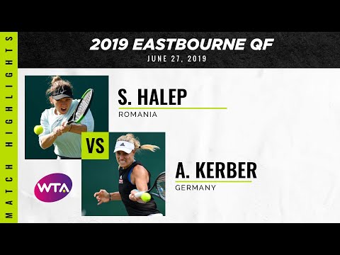 Simona Halep vs. Angelique Kerber | 2019 Eastbourne International Quarterfinal | WTA Highlights
