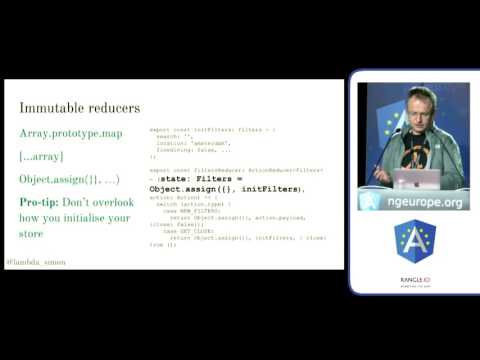 Simon Hampton (@lambda_simon):  Upgrading from 1.x to ng2+ngrx at ng-europe 2016
