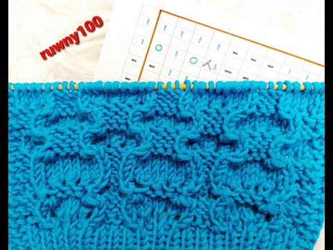 878**Einfaches Muster in Runden und Reihen stricken*Muster mit einer Skizze *Tutorial*