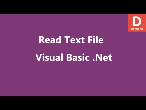 Visual Basic Net Read Text File