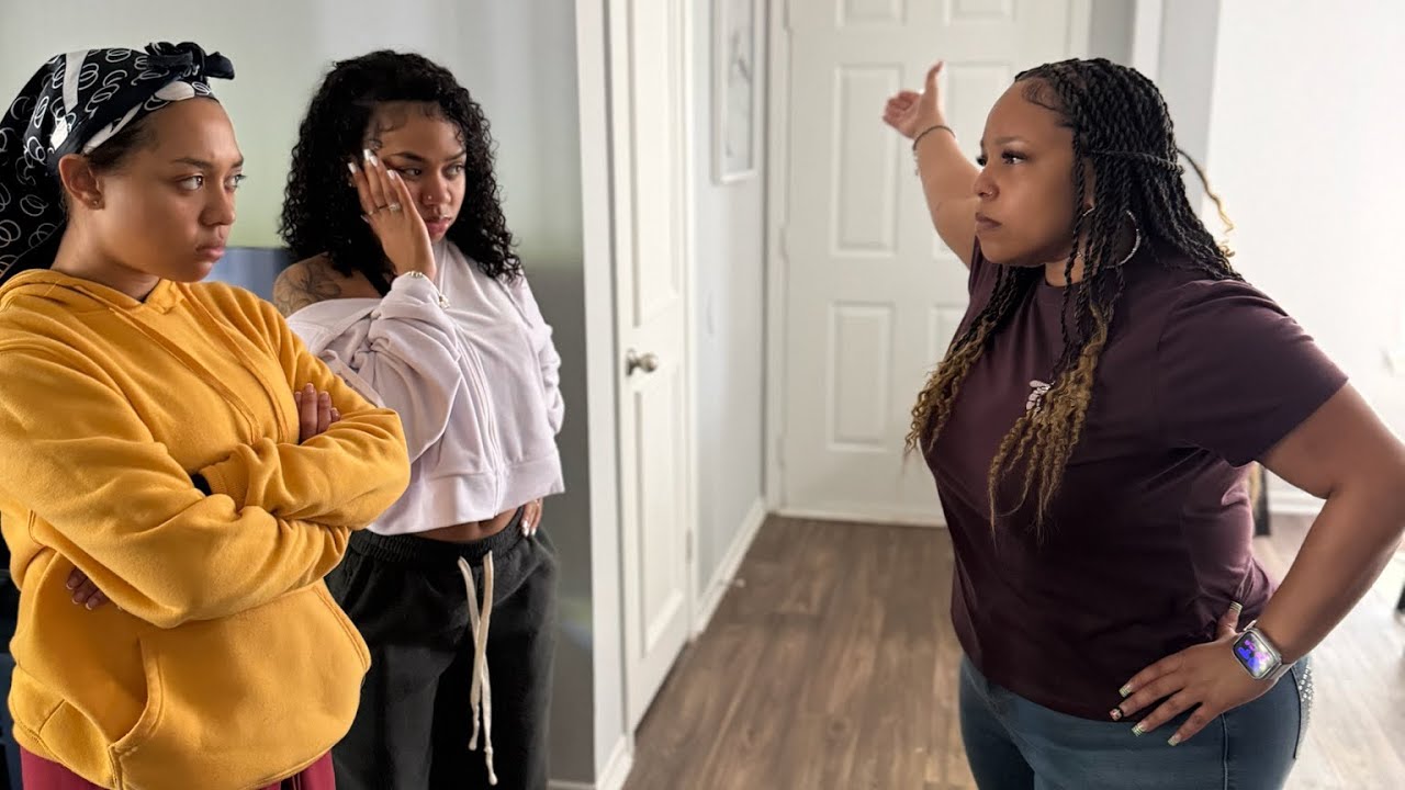 Lacreesha checks Hope and Faith for making a music video outside Bethany’s house