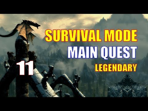 Skyrim Survival Mode Walkthrough MAIN QUEST Part 11 - To High Hrothgar and Back!