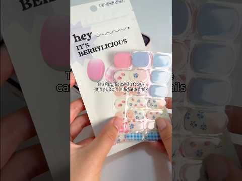 Testing how fast we can put on Heyhae nails #gelnails #challenge
