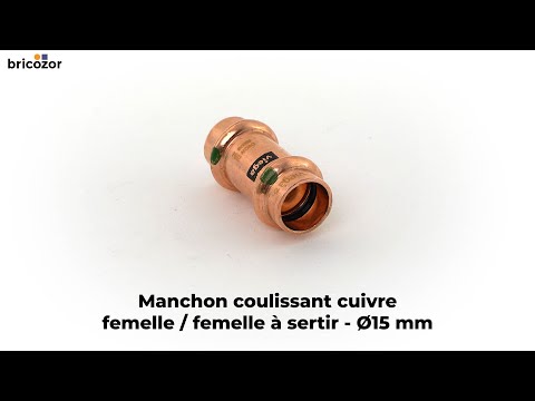 Manchon coulissant cuivre femelle / femelle à sertir Profipress avec SC‑Contur VIEGA