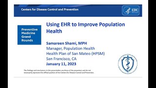 PMGR: Using Electronic Health Records (EHR) to Improve Population Health