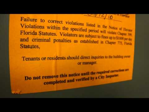Unknown Traction Elevator with Code Violations at an Office in South Beach