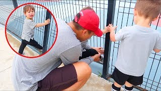 His Foot Got Stuck In The Fence!