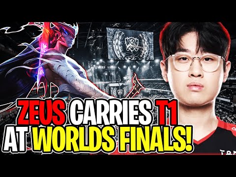 Zeus CARRIES T1 In Worlds 2022 FINALS On YONE! - League of Legends