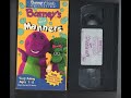 Barney S Best Manners 1993 VHS FULL VIDEO