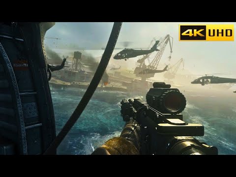 USMC Black Hawk Raid - Modern Warfare Remastered "Charlie Don't Surf" Mission | 4K 60FPS UHD |