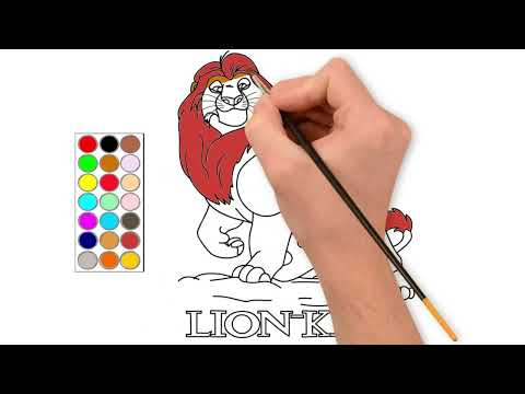 Dessine et colorie le célèbre Roi Lion | Draw and a Color the Famous Lion King