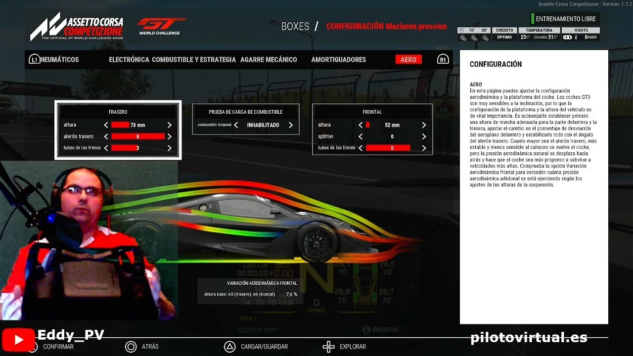 ¿Como hacer un setup en Asseto Corsa Competizione? - La aerodinámica
