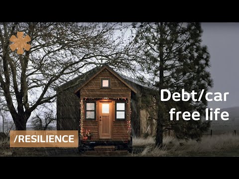 Debt/car-free tiny house couple: simple living + resilience Video
