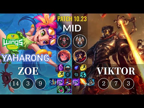 JAG Yaharong Zoe vs Viktor Mid - KR Patch 10.23