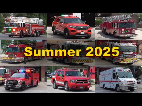 Summer 2025 | Fire Trucks & Ambulances Responding Compilation