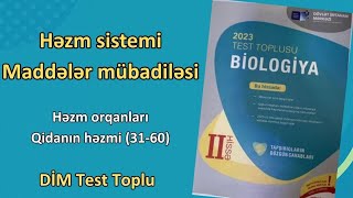 Həzm sistemi test izahı DİM (31-60)