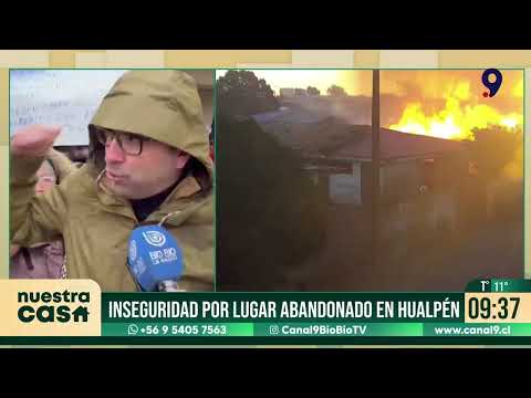 Vecinos de Hualpén denuncian que antiguo hogar abandonado se transformó en foco de delincuencia e in