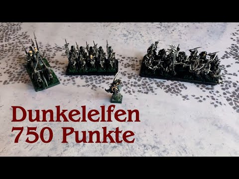 Vorstellung Dunkelelfen Armee mit 750 Punkten für Skirmish | Warhammer Fantasy