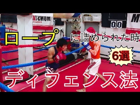 【キックボクシング講座】1番の対処法は間違いなく◯◯「ロープを背負った時」の《ディフェンス》法(6選)